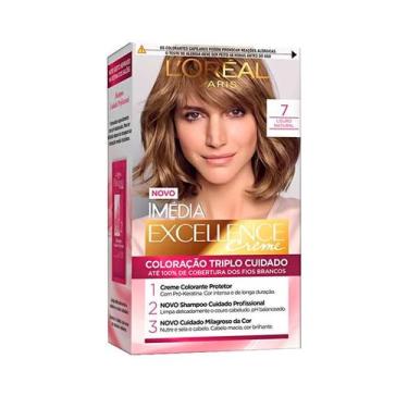 Imagem de Coloração Imédia Excellence L'Oreal Creme 7 Louro Natural - Imedia
