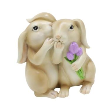 Imagem de Generic Estátua da Easter Bunny Garden Fatupe Ganhico Ornamento Decoração de Páscoa para estante de estante de estante de estante de livros prateleira