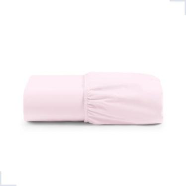 Imagem de Lençol Elástico Avulso Solteiro Casal Queen e King Micropercal 400 Fios (Rosa, King)