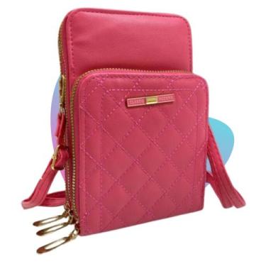 Imagem de Bolsa Feminina Transversal Porta Celular Tipo Carteira Cores - VRABAGS