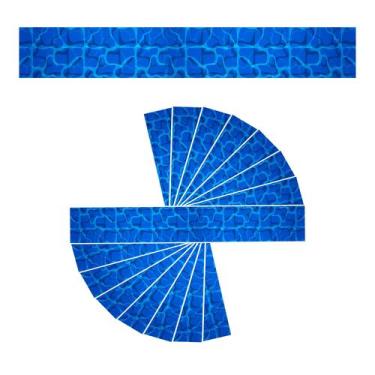 Imagem de Kit 24 Adesivos Piscina Vinílico Fundo Água Escura 100x15cm - Resitank