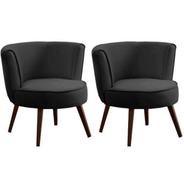 Imagem de Kit 2 Poltronas para Sala e Escritório Decorativas Lara - Konfort, Vel