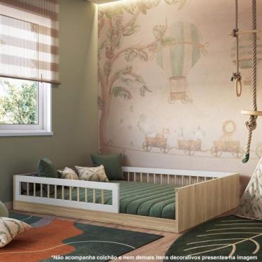 Imagem de Cama Infantil de Chão Montessoriana Casal Afetto Completa Móveis, Avei