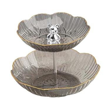 Imagem de Ｂｅｓｇａ Stand de cupcakes de sobremesa Servando suporte para cesta de frutas em camadas de alimentos de alimentos para pastel, Gray M 2 Tier