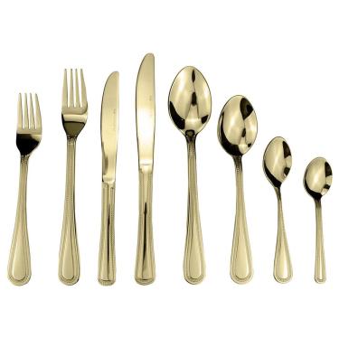 Imagem de Faqueiro Pearl 48 Peças Aço Inox Champanhe Fracalanza