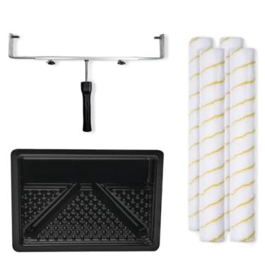Imagem de Brick-Anew Kit de pintura de 45,7 cm - Inclui bandeja de rolo de pintura de 45,72 cm, moldura de rolo ajustável de 30,5 a 45,7 cm, (4) capas de rolo de 45,7 cm - para pintura de teto, parede, piso,