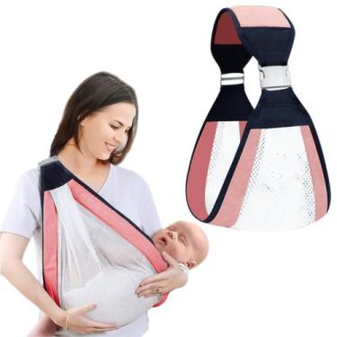 Imagem de Canguru Ombro Bebê Pratico Confortável Amamentação Baby Rosa - Store P