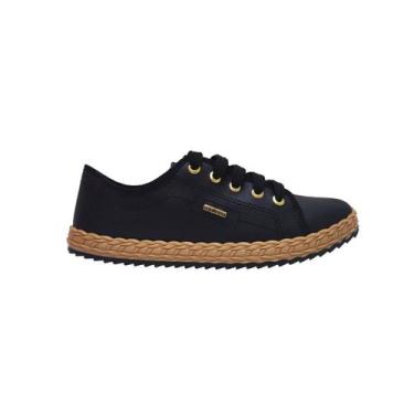 Imagem de Tênis Confortável Casual Feminino Moleca 5696332, Preto, 37