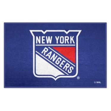 Imagem de FANMATS NHL New York Rangers Tapete de nylon para iniciantes, 48 x 76 cm