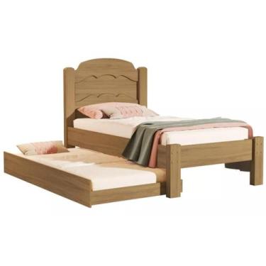 Imagem de Cama Solteiro Bicama com Auxiliar 100% MDF Estrado Reforçado - Home A.