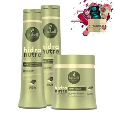 Imagem de Kit Haskell Hidranutre Sh Cond Masc 500ml