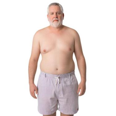 Imagem de Short Mauricinho Plus Size Fio Tinto Linho 3 Bolsos - C&C, Lilás, G3