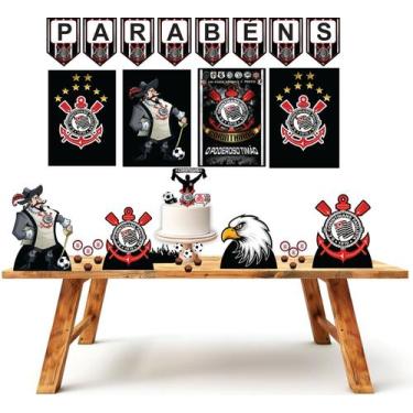 Imagem de Kit Festa Aniversário Só 1 Bolinho Corinthians