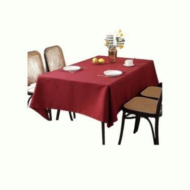 Imagem de Toalha de Mesa Retangular Oxford, 220x140 cm, vermelho, Resistente, para 4 Lugares