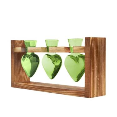 Imagem de Bothyi Decoração de casa de vaso de flor hidropônica Decoração de casa simples Flores propagando vaso de vidro de jarra para sala de estar cozinha, Verde