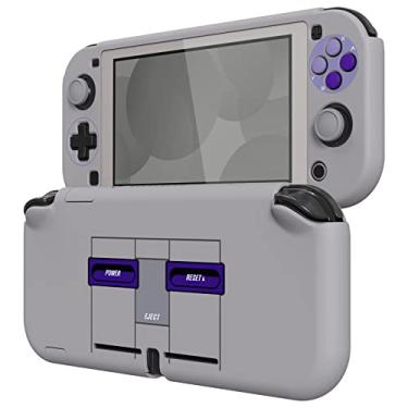 Imagem de eXtremeRate PlayVital Classics SNES Style Protective Grip Case for Nintendo Switch Lite, Hard Cover for Nintendo Switch Lite - Screen Protector & Thumb Grips & Buttons Caps Stickers Included