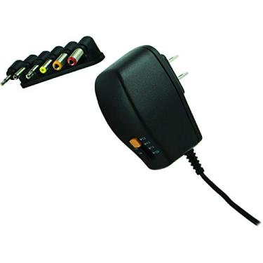 Imagem de GE Adaptador CA universal e eliminador de bateria, 6 conjuntos de plugues adaptadores, 300mA, preto, 34668