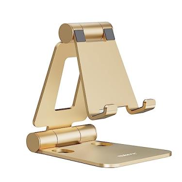 Imagem de Nulaxy Suporte de celular dobrável duplo, totalmente ajustável, dobrável, suporte para celular compatível com telefone 16 15 14 13 12 11 Pro Xs Max Xr X 8, Nintendo Switch, todos os telefones -