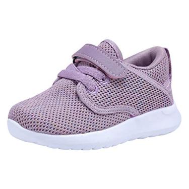 Imagem de Tênis de corrida casual para meninos e meninas da COODO, Lilac, 7 Toddler