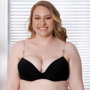 Imagem de Sutiã Plus Size Costa Nua Lingerie - FANATICOS POR CINTAS, Preto, 50, 