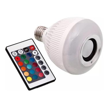 Imagem de Lâmpada Musical Caixa Som 12w Bluetooth Luz Led Rgb