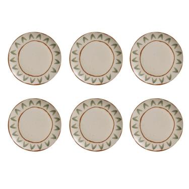 Imagem de Conjunto De Pratos Rasos Porto Brasil Coup Magari Com 6 Pçs Marrom