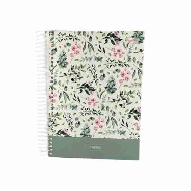 Imagem de Caderno Grande Capa Dura 20 Matérias 400 Folhas 20x27cm - Chérie Verde