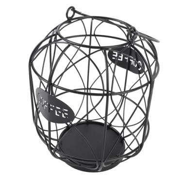 Imagem de Cesta de Cápsulas de café, Suporte para Cafeteira de Cafeteira Com Base Em Múltiplos Fins de Finalidade para Contador (Ouro) (Preto)