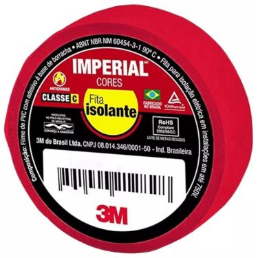 Imagem de Fita Isolante 3M Imperial 18MM X 20M Vermelha