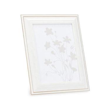 Imagem de Porta-retratos moderno branco mdf e vidro 15x20 - MART