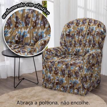 Imagem de Capa de Poltrona do Papai 1 lugar Malha Gel Elasticada Estampada - Len