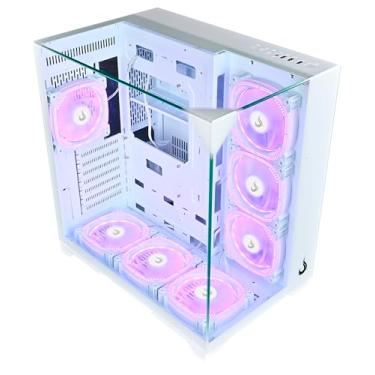 Imagem de Gabinete Gamer Aquário | Rise Mode | Full Glass Branco | S/fan