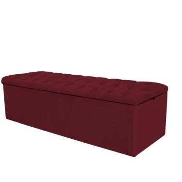 Imagem de Calçadeira Com Baú Estofada Espanha 190cm King Size Para Cama Box mate