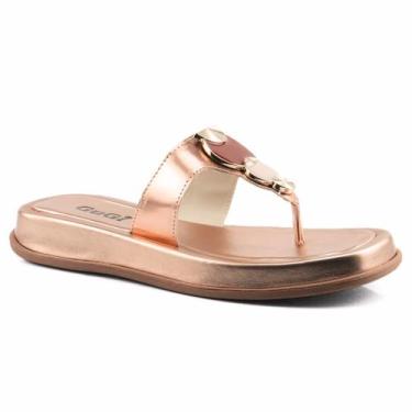 Imagem de Sandalia Feminina Plataforma Chinelo Papete Flat Confort, Rose, 35