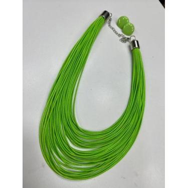 Imagem de Colar fios verde neon - Atelie da lou