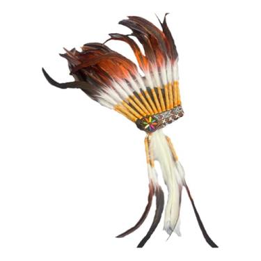 Imagem de UxicRuya Acessório para fantasia de cocar indiano, cosplay, fantasia criativa, chapéu indiano para festa temática, apresentação no palco