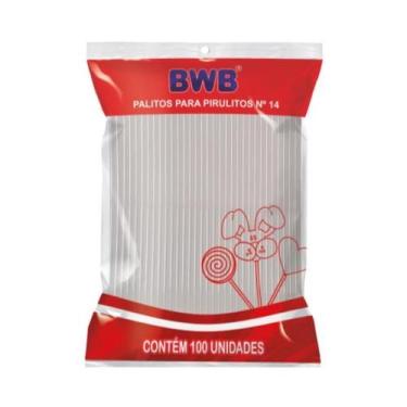Imagem de 300 Palito para Pirulito Plástico 14cm - AAZ, Cristal