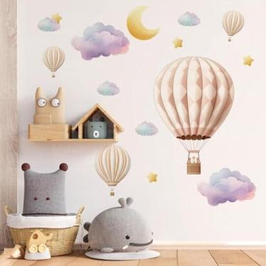 Imagem de Papel de Parede Balão Infantil Criativo Lavável Seguro Quarto Parede Menino Menina Criança Bebê Área Kids Fácil Aplicação