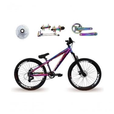 Imagem de Bicicleta 26 Gta Rebel Freeride Camaleão Single 8v Cubo Barulhento Pedivela Camaleão Freio Disco Aros Vmaxx Pneu Flame