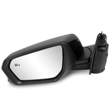 Imagem de Dexepe Conjunto de espelho lateral do motorista 2018-2024 compatível com Chevy Equinox GMC Terrain aquecido com seta, monitor de ponto cego, substituição de potência ajustável 84225386, 84404685 preto