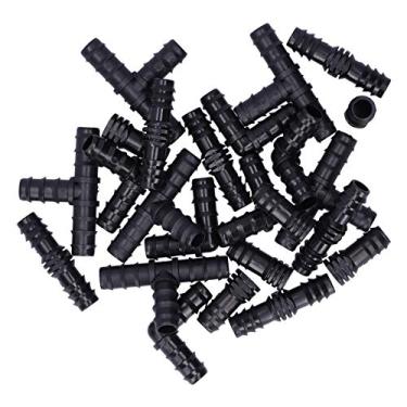 Imagem de KIMISS 24pcs Kit de Encaixe de Irrigação por Gotejamento - Conectores Farpados de 1/2 "para Jardins, Estufas e Canteiros de Flores | de Rega Completo Com Cotovelo, Tee, Acoplamento e Tampa Final