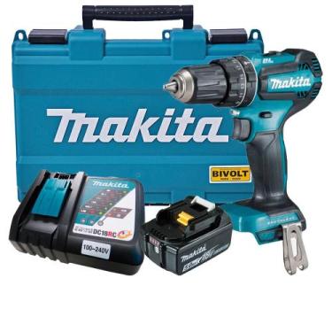 Imagem de Parafusadeira Furad. 18V DHP485Z Bateria 5Ah Makita Maleta