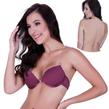Imagem de Sutiã Silicone Alça Transparente Removível frente única - c4 SUTIÃ SIL