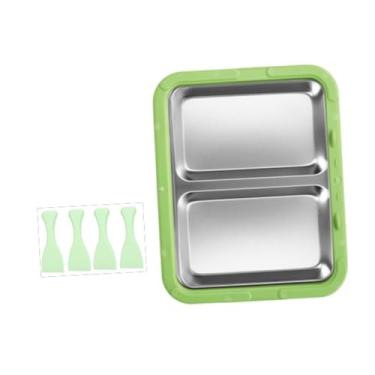 Imagem de Ｂｅｓｇａ Máquina de sorvete Frozen Yogurt Rolls Bandeja Caseira Fácil de limpar Atividades divertidas para Faça você mesmo Prato frio instantâneo, Verde Sem Tampa