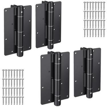 Imagem de Insaga Dobradiça de porta de alumínio de fechamento automático, dobradiças de mola ajustáveis com força de fechamento automático, 2 pares