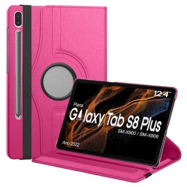 Imagem de Capa giratória 360 para Galaxy Tab S8 Plus SM-X800 X806 12.4 - Alamo -