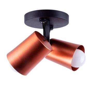 Imagem de Luminária de Teto Spot Duplo Sala Quarto Cozinha Sobrepor Luz Direcion