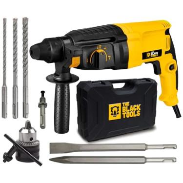 Imagem de Martelete Perfurador Rompedor Professional 26mm 900w Sds Plus 3j Com Maleta E Acessorios Trm-3000 127V The Black Tools