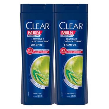 Imagem de Kit 2 Shampoo Clear Men Controle e Alívio da Coceira 400ml, 400ml