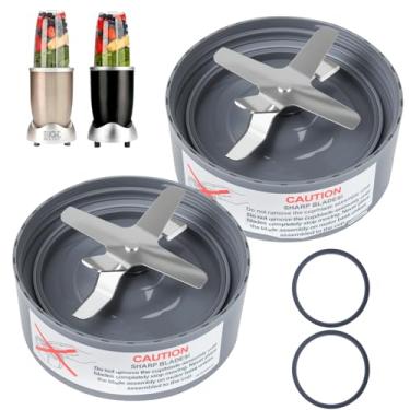 Imagem de Pacote com 2 lâminas de reposição para liquidificador compatível com peças de reposição Nutri Bullet 900w/600w